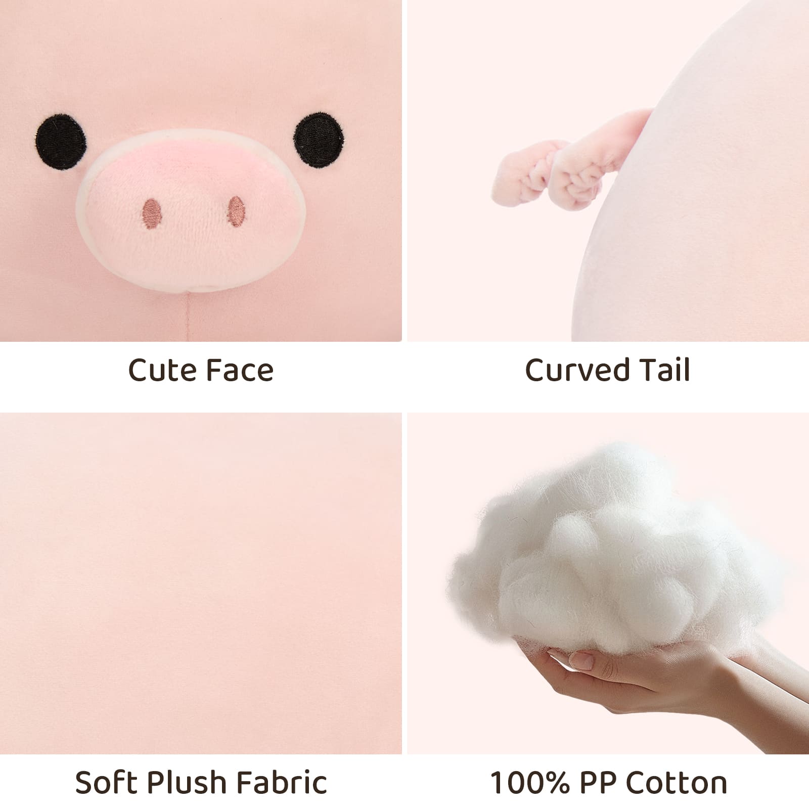 Cute Giant Pig Plush Pillow – Ultra Soft Stuffed Pig Body Pillow for Cuddling & Home Decor