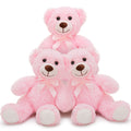 3-Piece Teddy Bears, Pink, 13.8 Inches
