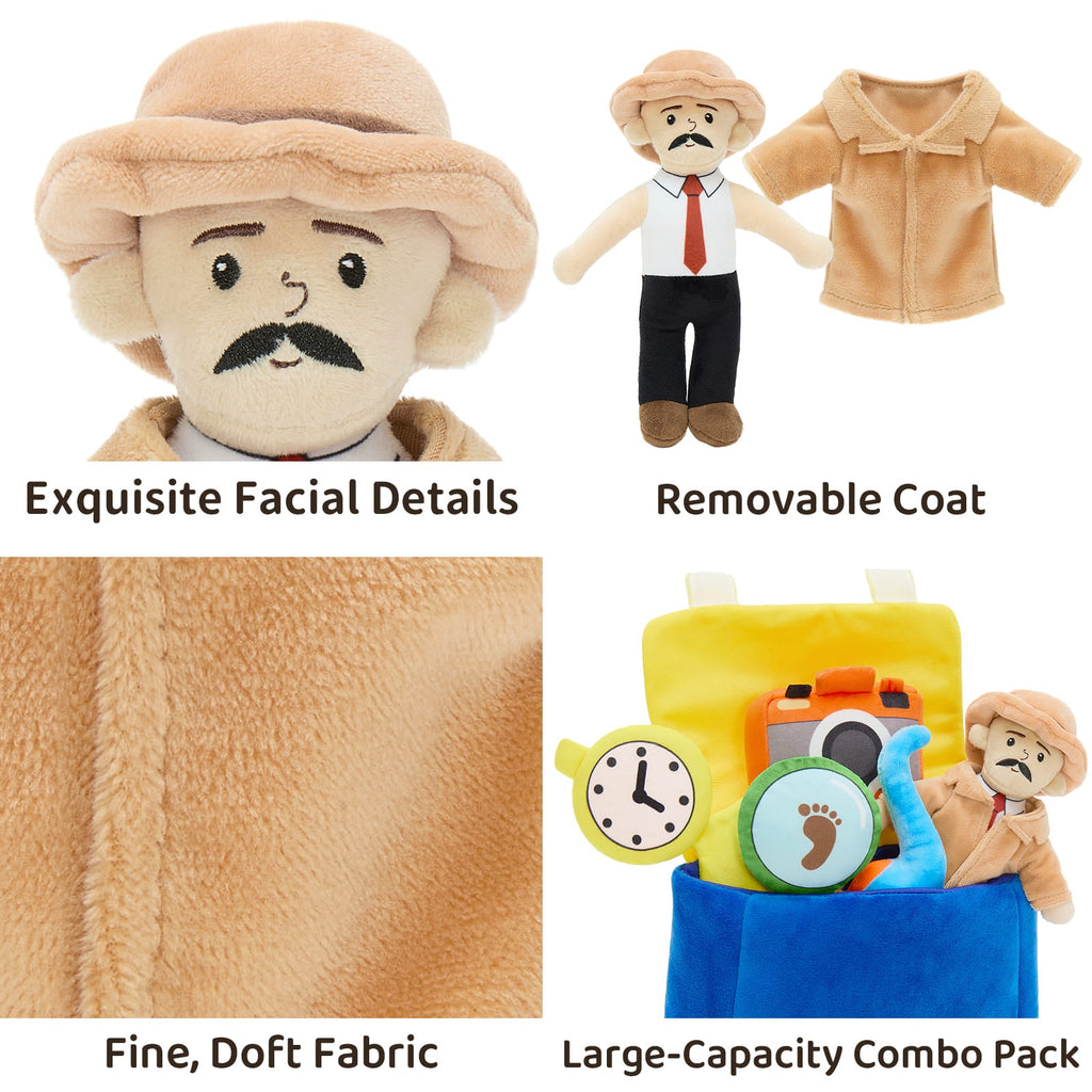 Detective Bag with Plush Detective Doll, Camera, Magnifying Glass