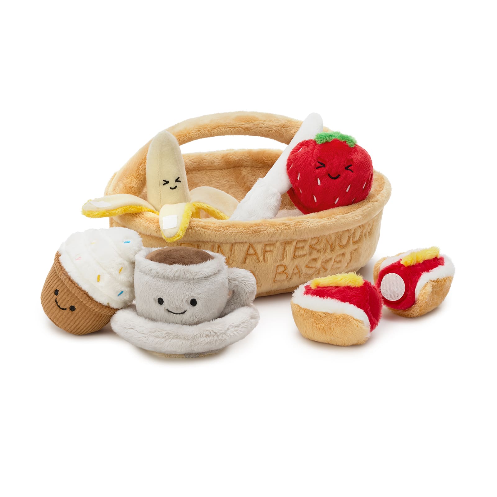 7pcs Tea Party Plush Set Cutting Pretend Play Food Sets Toys for Kids
