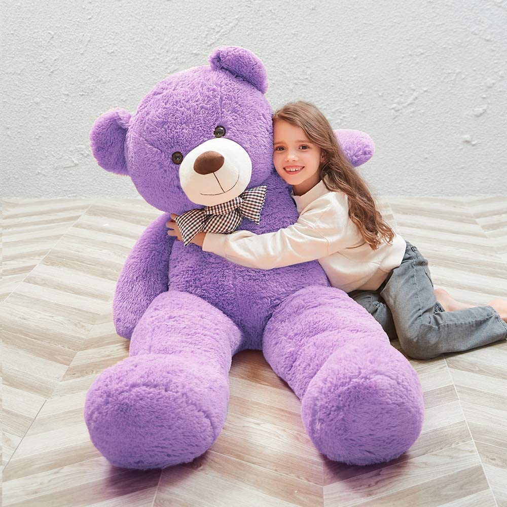 Giant Teddy Bear Plush Toys - Purple Teddy Bear Stuffies - Giant Stuffed Animals - Valentine's Day Gift Ideas