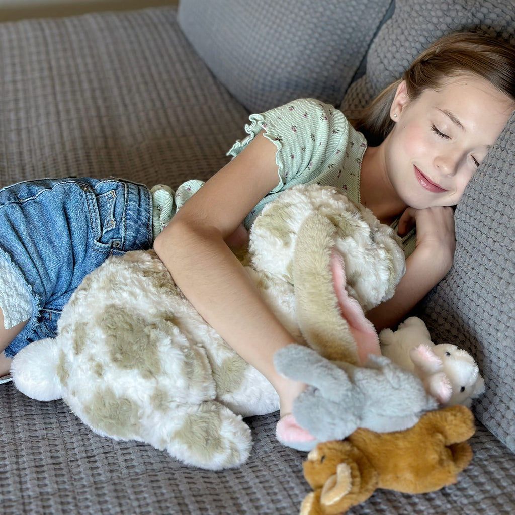 Realistic Bunny Stuffed Animals with Babies Inside, 17.7 Inches