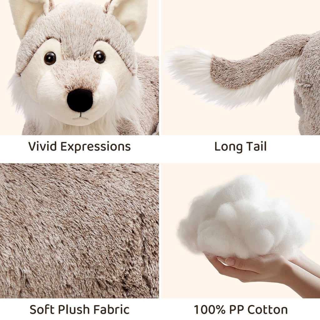 Giant Wolf Stuffed Animals Safari Plush Toys, 47.24 Inches