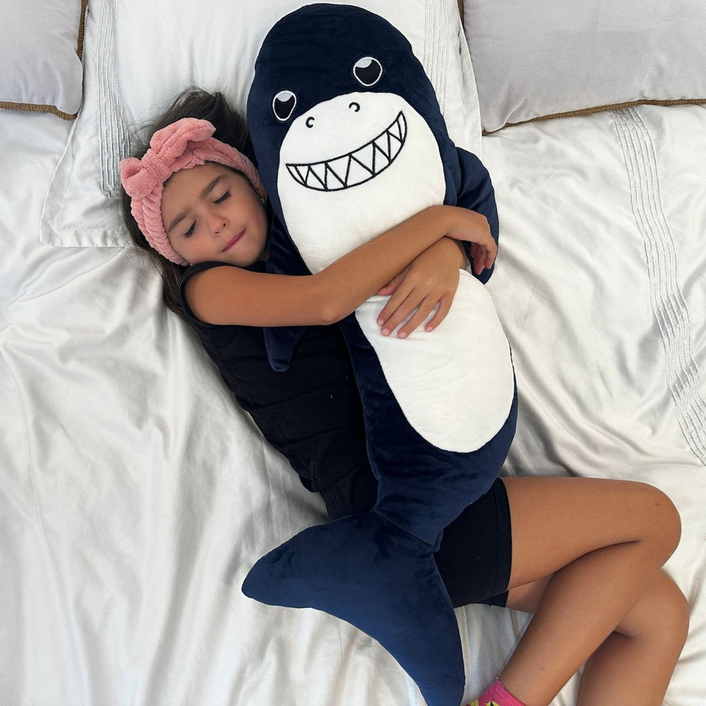 Shark Plush Toy Ocean Stuffed Animals, Navy Blue, 35 Inches - MorisMos Sea Stuffed Animals - Free Shipping - Cute Cartoon Shark Plush Pillows 35 Inches - Birthday Gift for Friends
