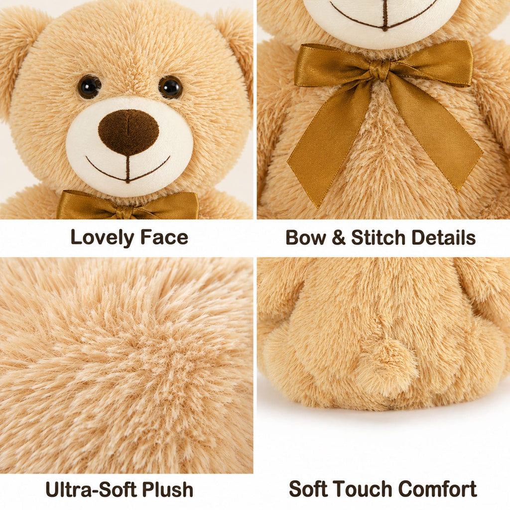Small Teddy Bear Plush Toys, Light Brown, 13.8 Inches