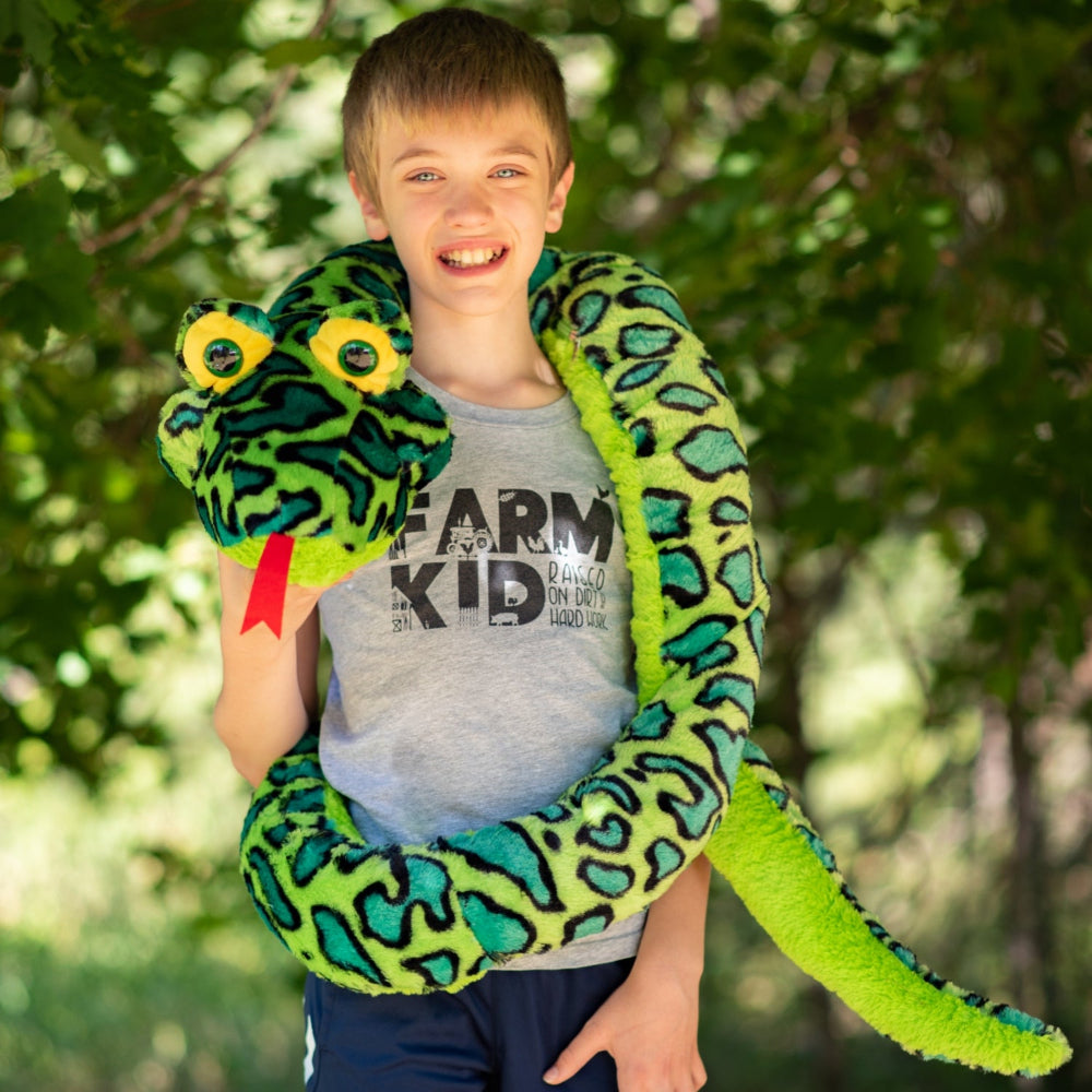 Realistic Snake Stuffed Animals - 98 Inches Long Boa Plush Toys - Lifelike Snake Plushies - Giant Boa Soft Toys - Chinese Year of the Snake - Christmas/Birthday/Halloween/New Year Gift Ideas - MorisMos Stuffed Animals