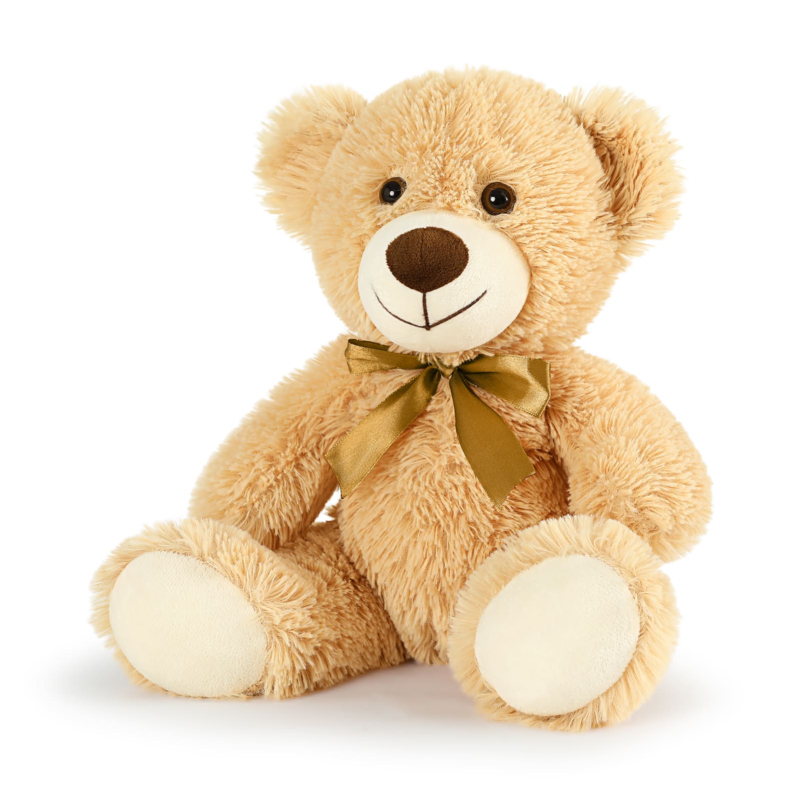 Small Teddy Bear Plush Toys, Light Brown, 13.8 Inches