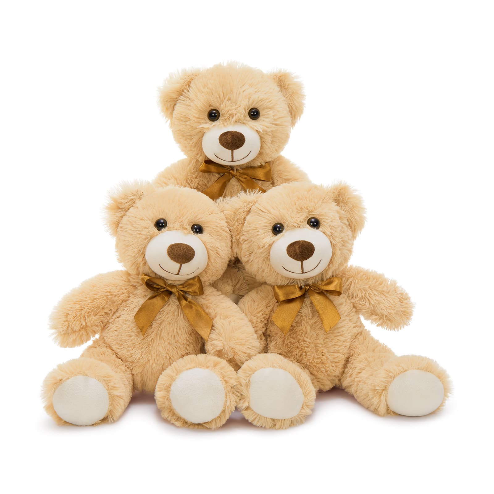 Small Teddy Bear Plush Toys, Light Brown, 13.8 Inches