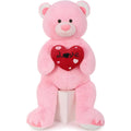Valentine's Day Teddy Bear Stuffed Animals - 51 Inches Teddy Bear Plush Toys with ' Love ' Heart - Valentine's Day Gift for Girlfriend/Boyfriend - Fluffly Cuddly Plushy Fluffy Toy - Cute Teddy Bear Plush Pillows for Kids - Christmas/Birthday Gift for Children/Teens/Adults - Romantic Anniversary Gift for Wife/Husband - Free Shipping