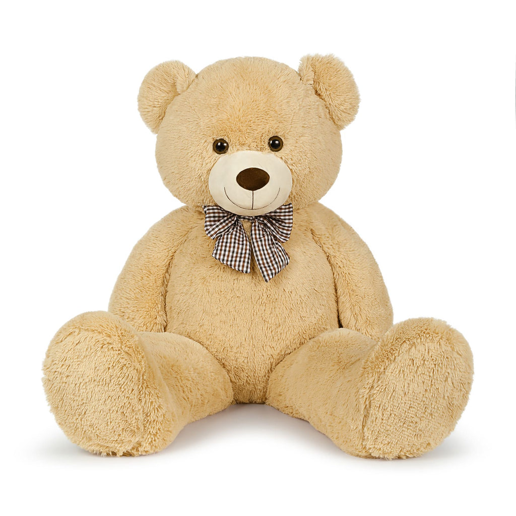 Ultra-soft brown teddy bear plush toy with fluffy fur, perfect cuddly stuffed animal gift for kids, birthdays, Valentine’s Day, and nursery room decoration