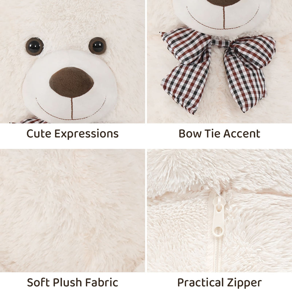 Giant Teddy Bear Stuffed Toy, Beige, 39/47/55/59/71 Inches